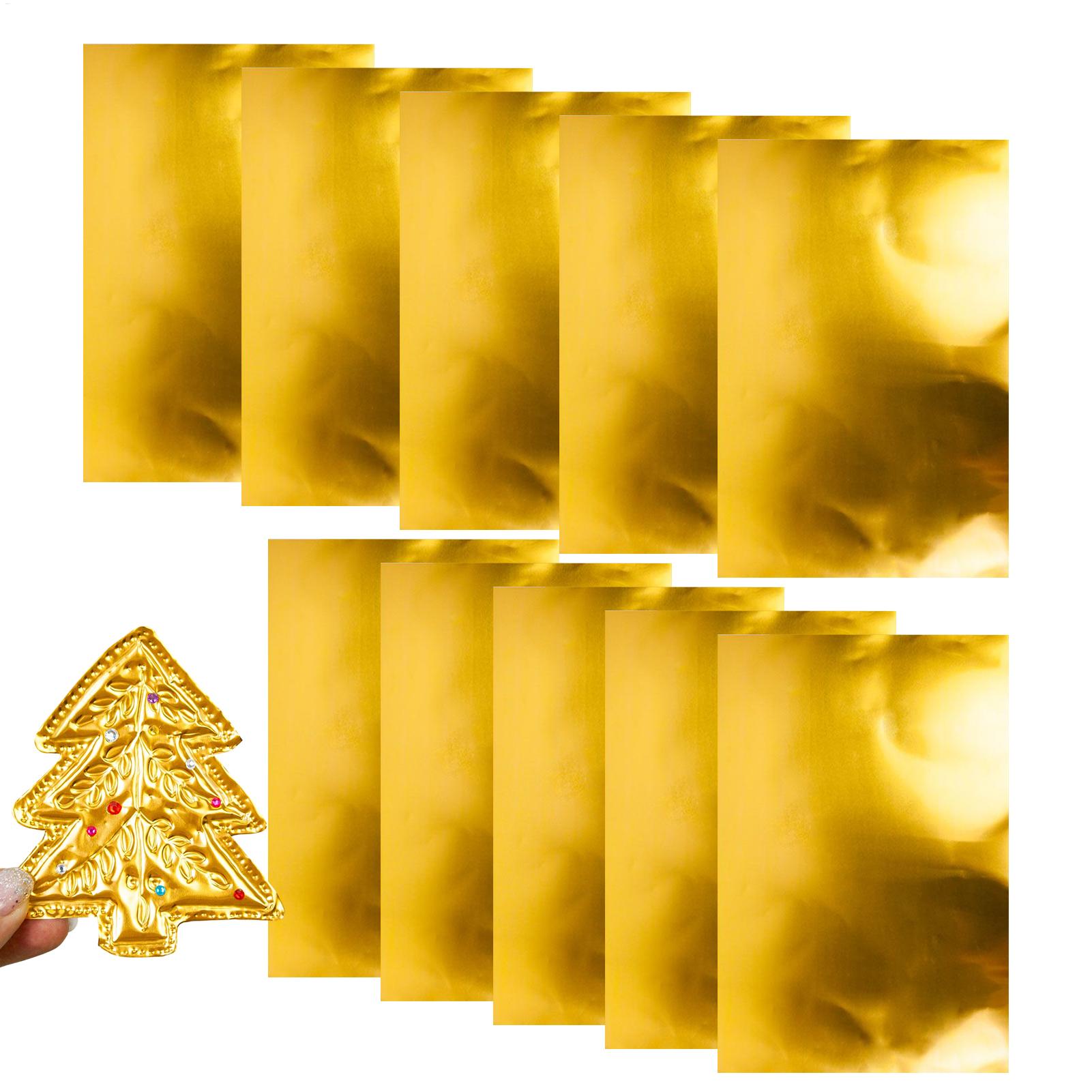 Art Craft With Paper - 20 x 30 cm Aluminiumfolien-Bastelblätter, Gold/Silber,