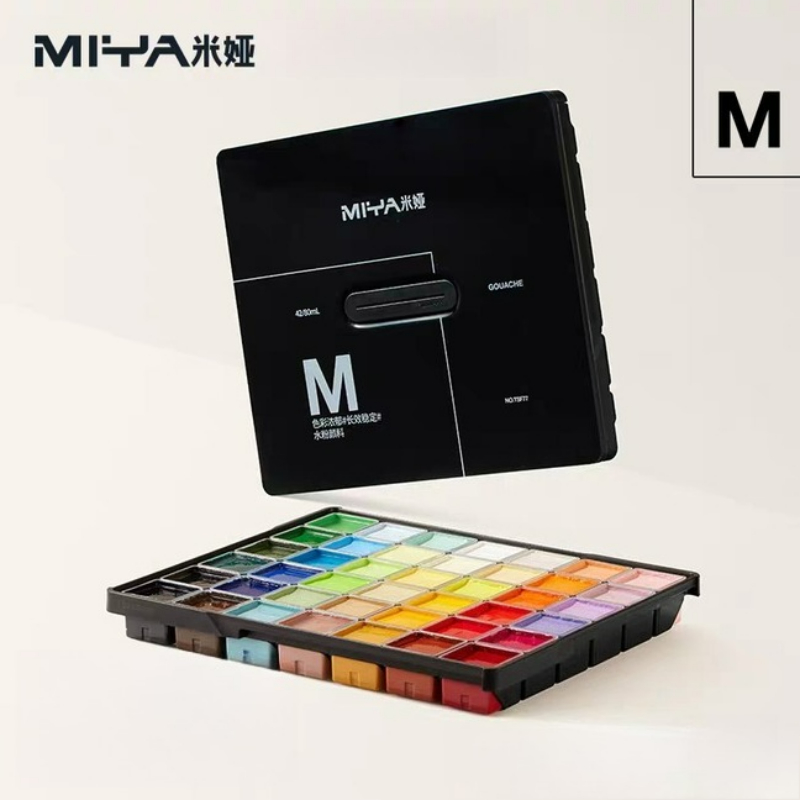 Gouache Paint Set - MIYA Gouache-Farbgelee-Set M7, 24/36/42 Farben, 30/60/80