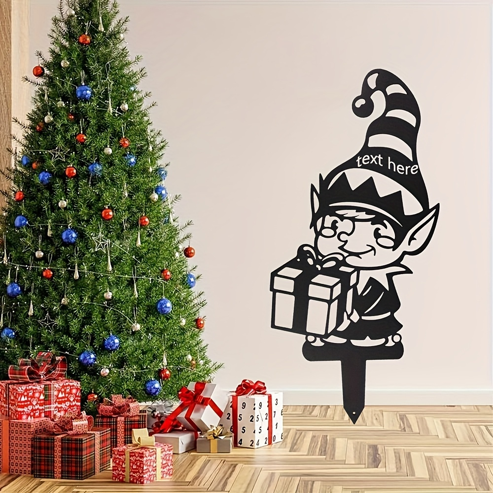 Art Craft Bar - CIFBUY Weihnachtselfen-Wandkunst aus Metall, wasserdicht, langlebig,