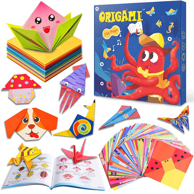 Art Craft With Paper - Origami Papier-Bastelsets mit Anleitungsbuch DIY Kunsthandwerk