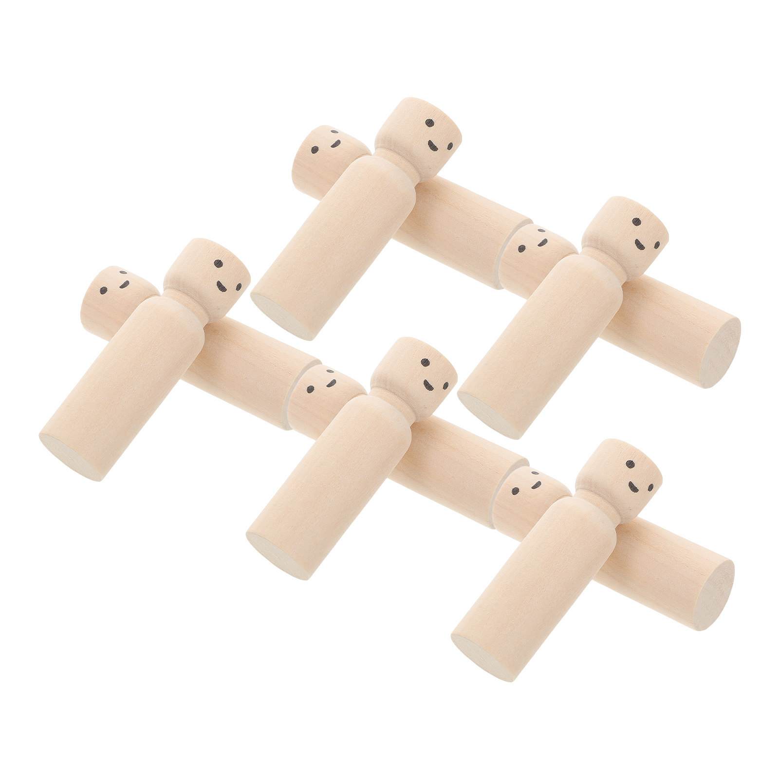 Art And Craft For Nursery - 10 Stück umweltfreundliche, natürliche Holzklammern, unbemalte