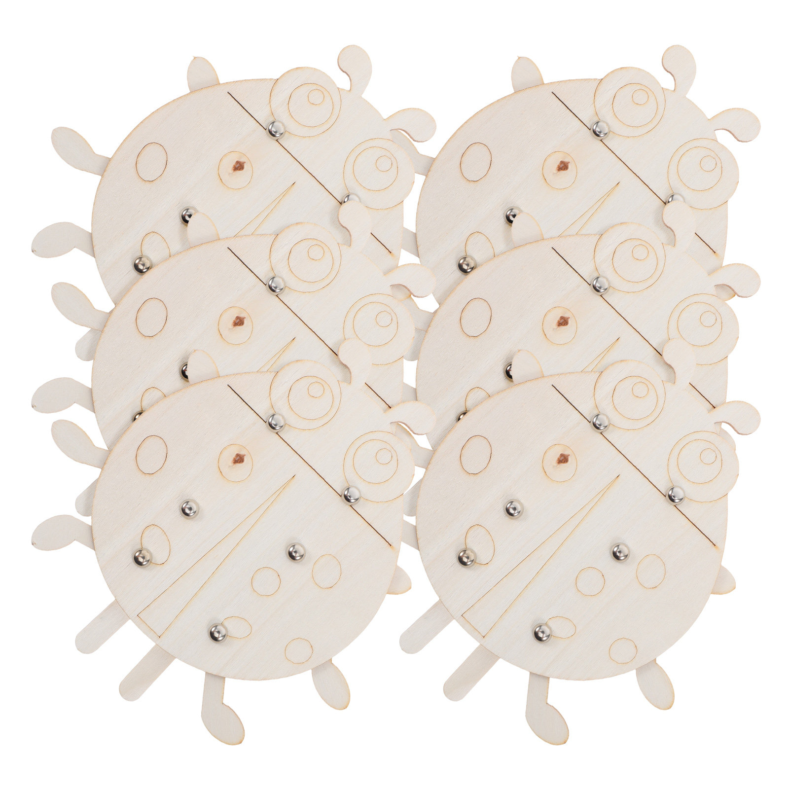 6 Stück Holz-Marienkäfer-Forme – Art And Craft For Nursery Bewertung und Preis