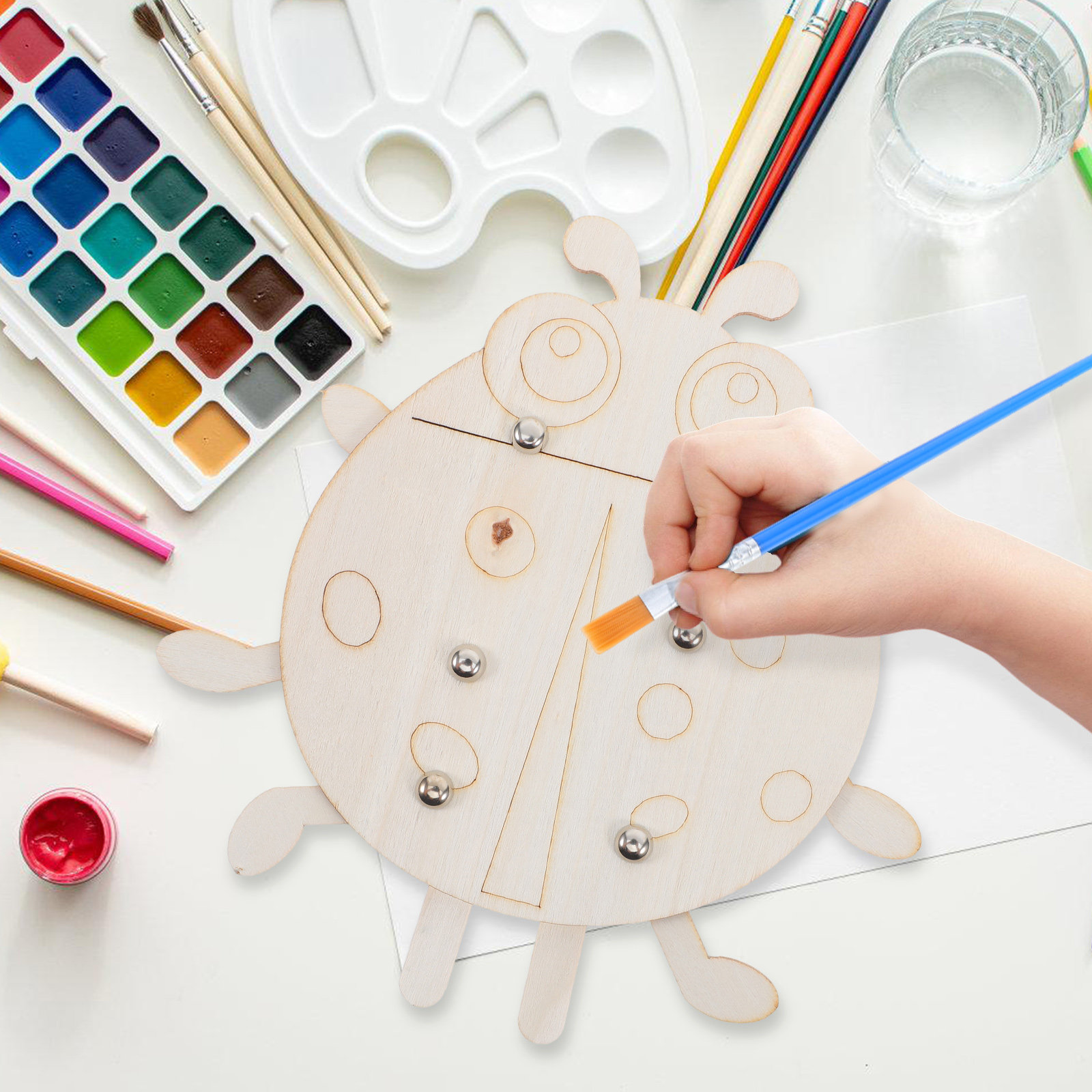 6 Stück Holz-Marienkäfer-Forme – Art And Craft For Nursery Bewertung und Preis