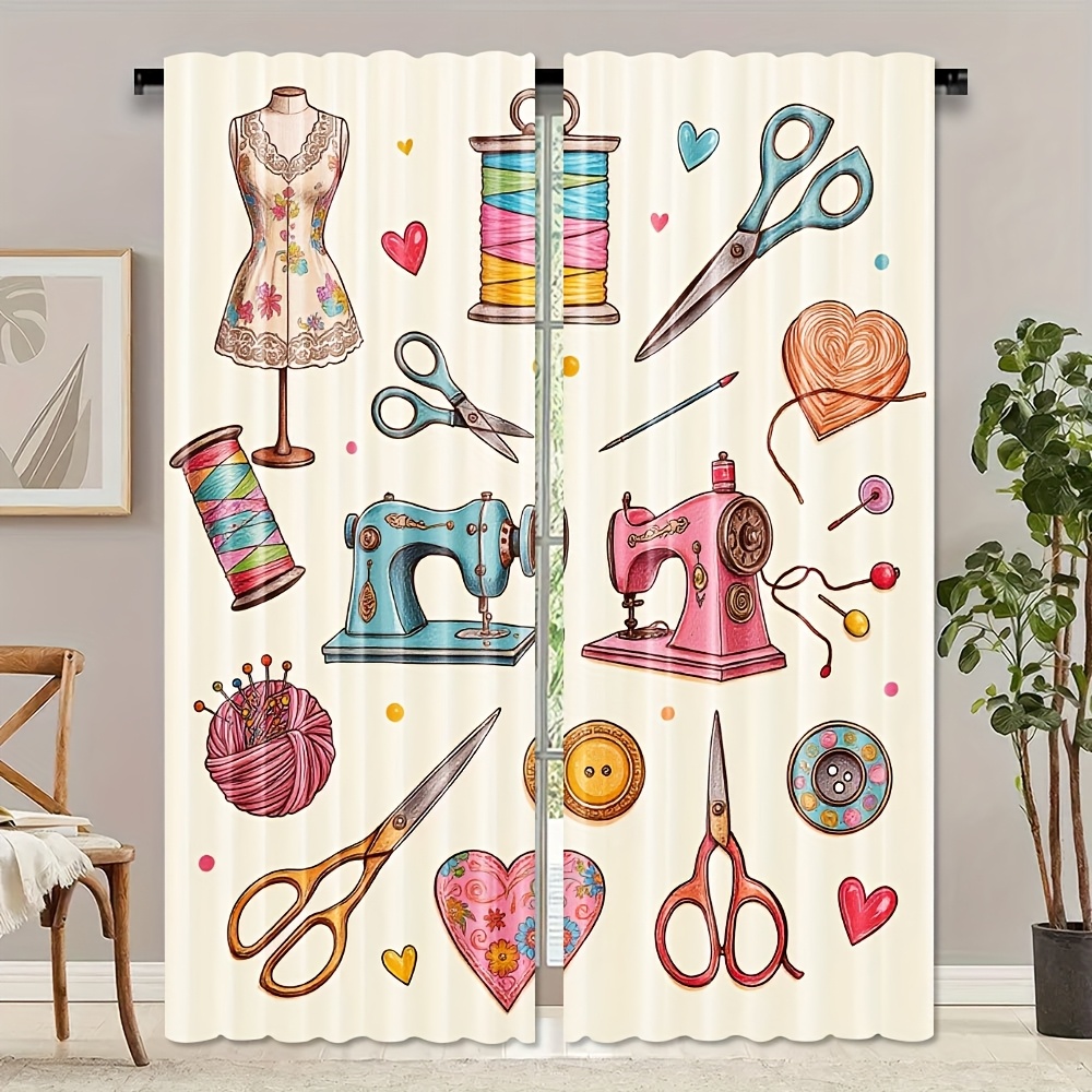 Nähzimmer-Dekoration, Vorhangs – Art And Craft For Nursery Bewertung und Preis
